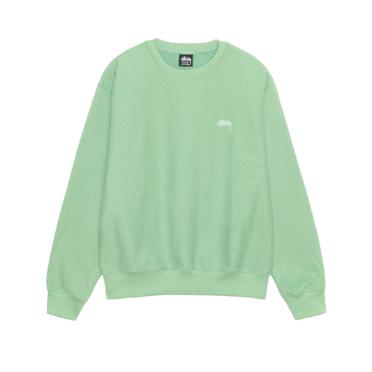 Stussy Stock Logo Crewneck - Zephyr Green