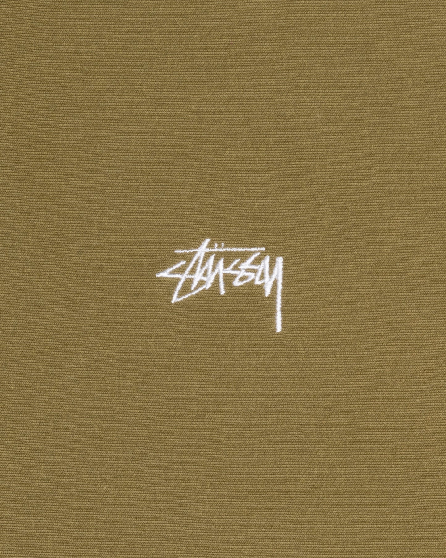 Stussy Stock Logo Zip Hoodie - Olive