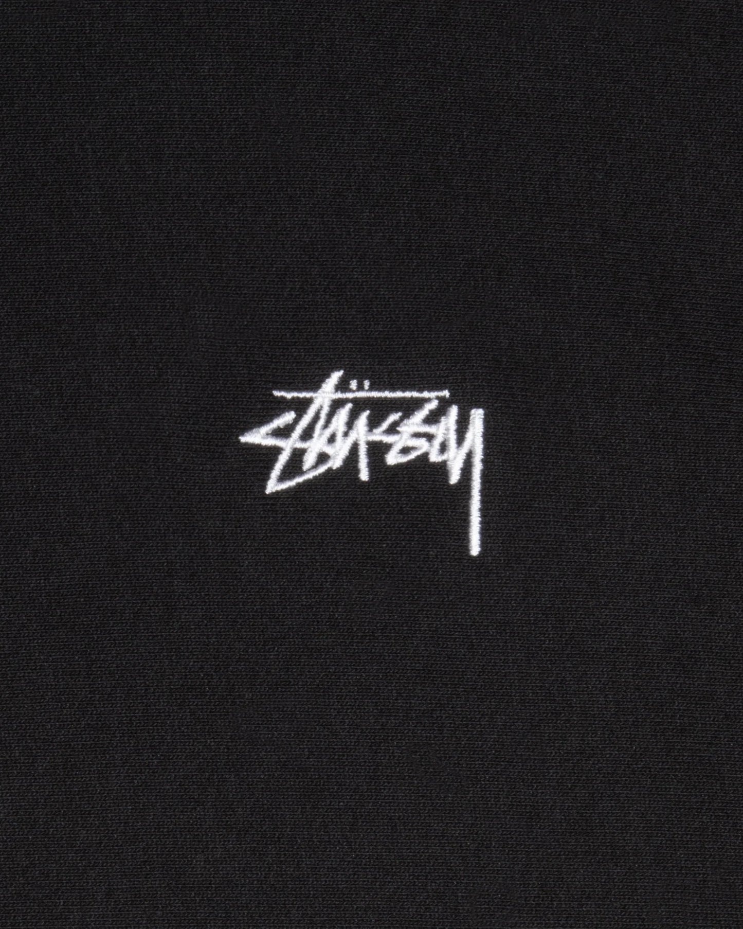 Stussy Stock Logo Zip Hoodie - Washed Black