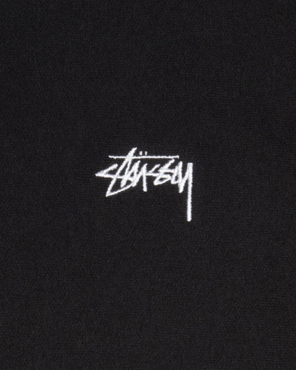Stussy Stock Logo Zip Hoodie - Washed Black