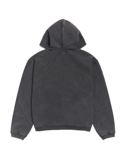Stussy Faded Graphic Zip Hood - Washed Black