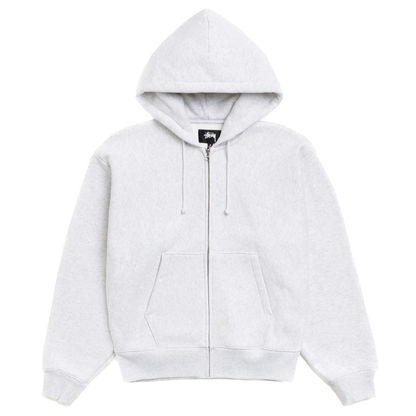 Stussy Basic Diamond Zip Hoodie - Ash Heather