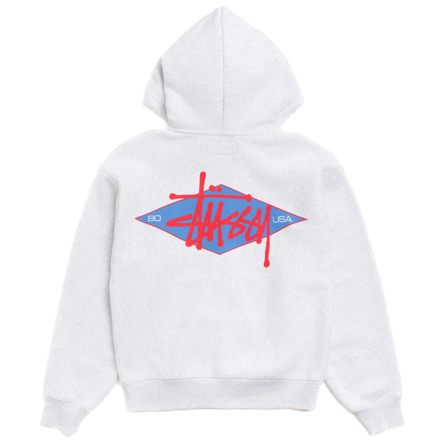 Stussy Basic Diamond Zip Hoodie - Ash Heather