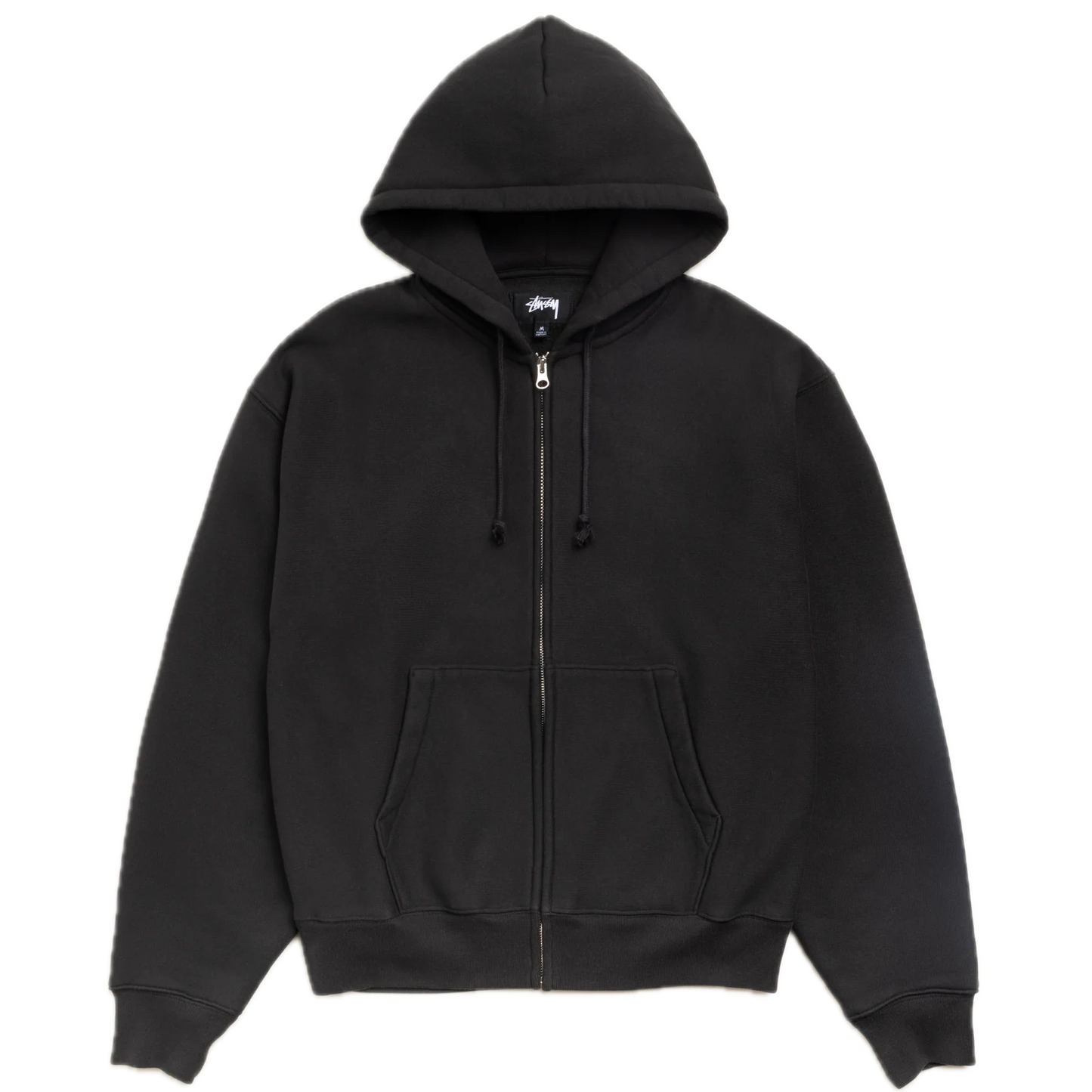 Stussy Cursive Applique Zip Hoodie - Black