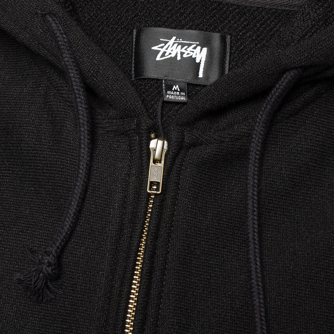 Stussy Brass Zip Knit Hoodie - Black