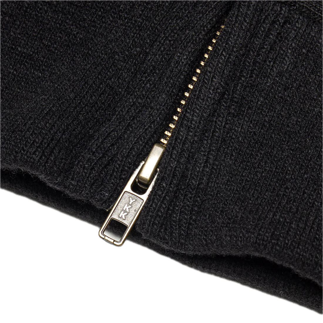 Stussy Brass Zip Knit Hoodie - Black