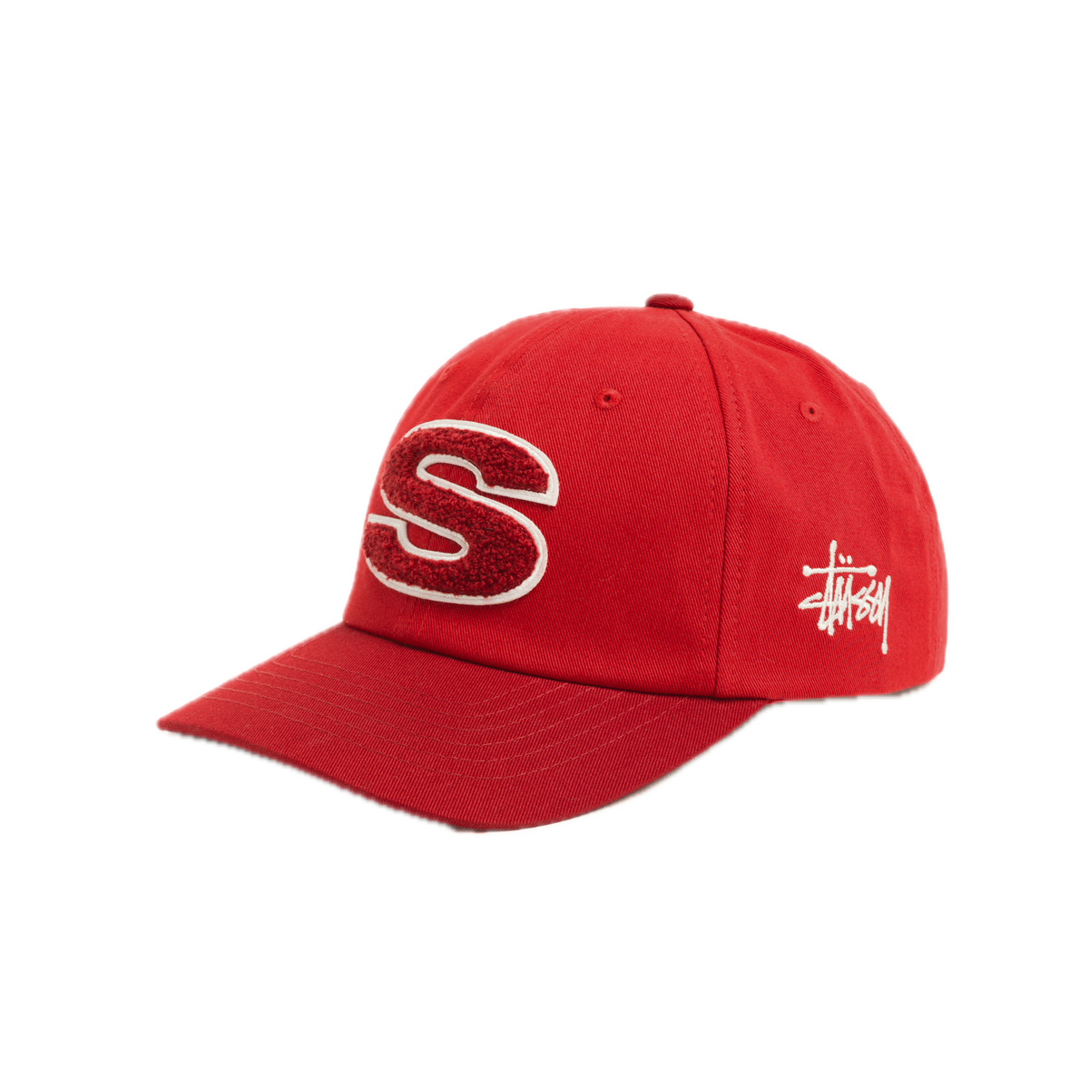 Stussy Chenille S Low Pro Cap - Gym Red