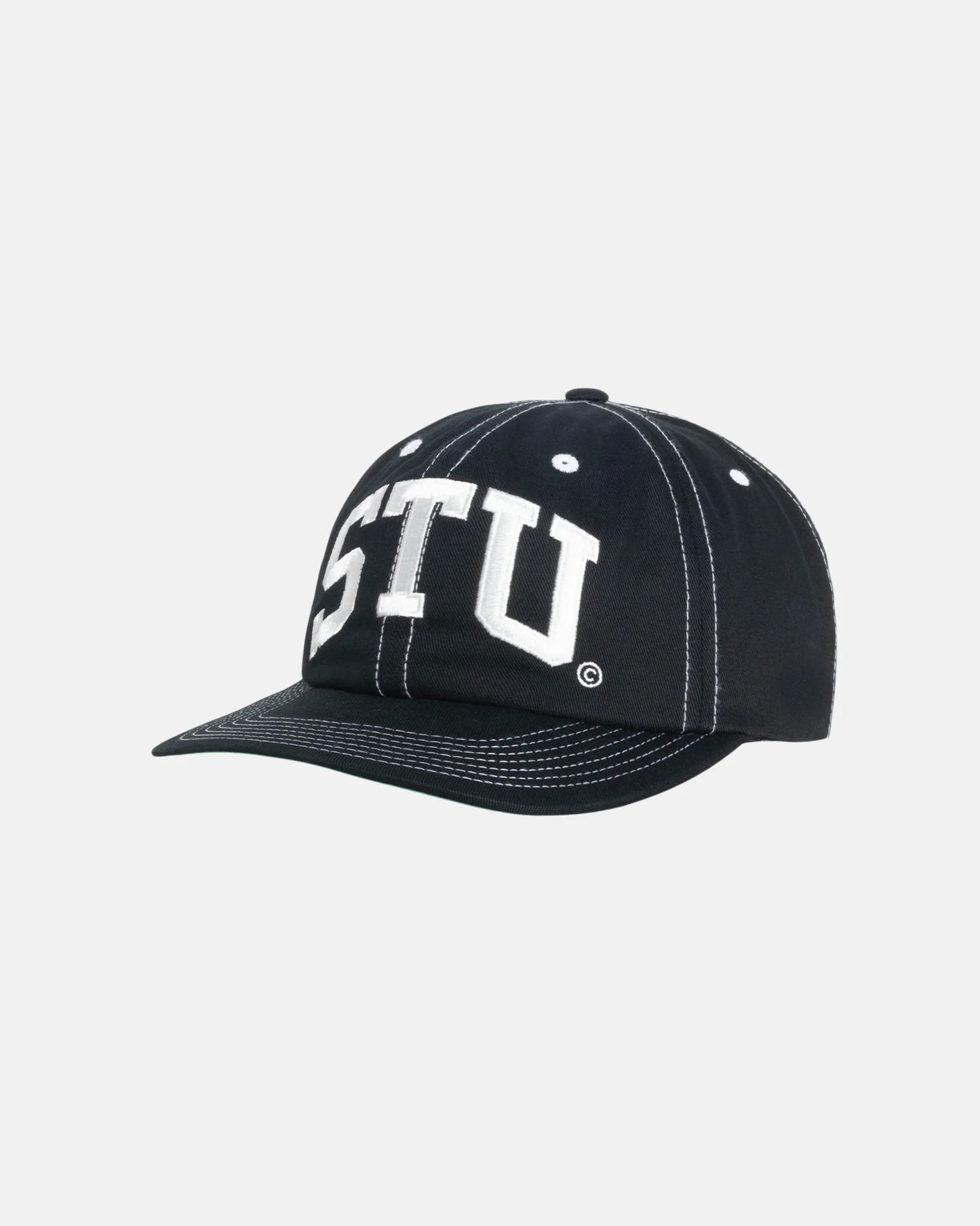 Stussy Stu Arch Strapback Cap - True Black