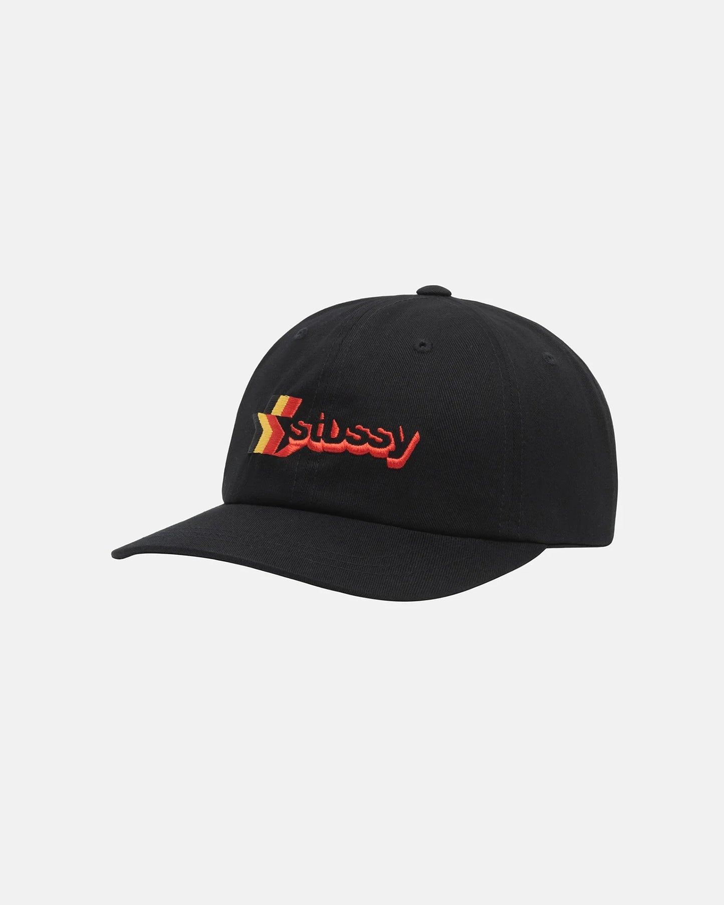 Stussy 3 Star Low Pro Strapback Cap - Black