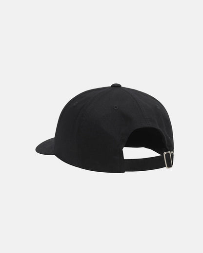 Stussy 3 Star Low Pro Strapback Cap - Black