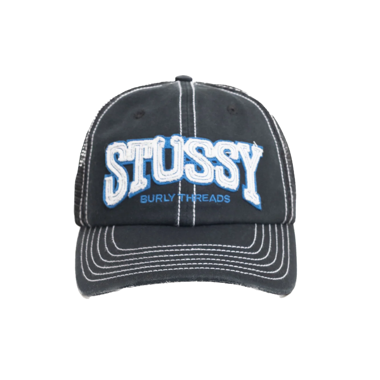 Stussy Md Burly Threads Trucker Cap - Black