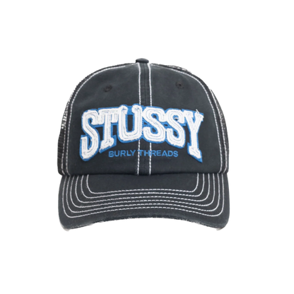 Stussy Md Burly Threads Trucker Cap - Black