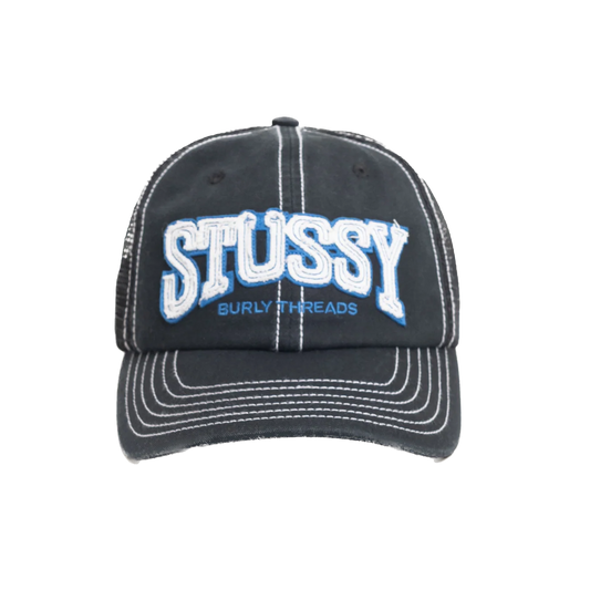 Stussy Md Burly Threads Trucker Cap - Black