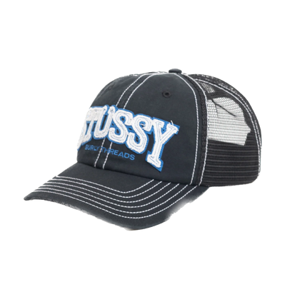 Stussy Md Burly Threads Trucker Cap - Black