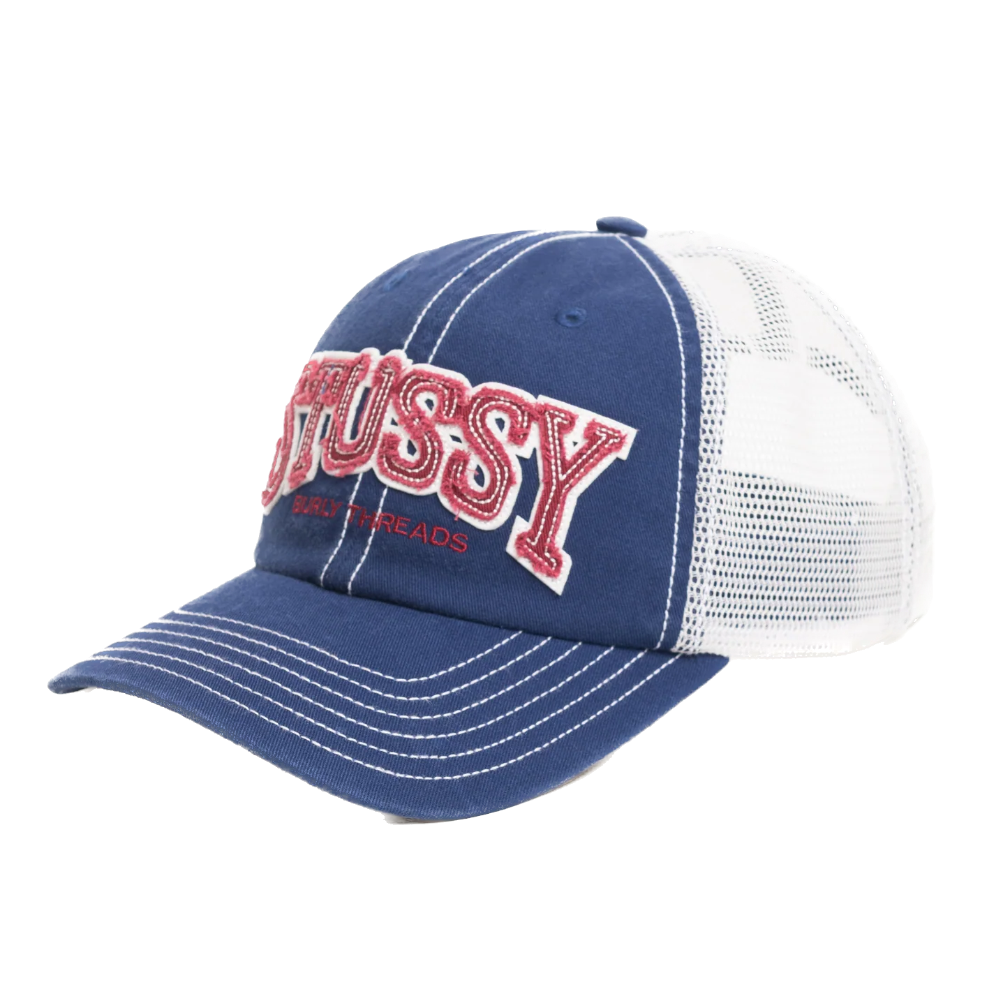 Stussy Md Burly Threads Trucker Cap - Navy