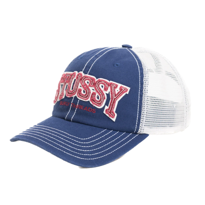 Stussy Md Burly Threads Trucker Cap - Navy