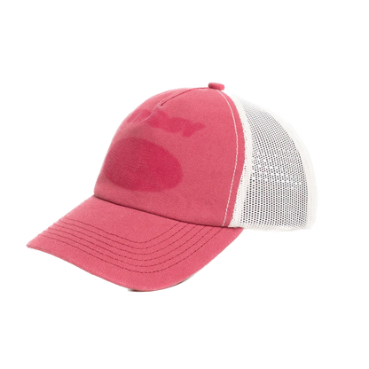 Stussy Hc Ghost Logo Trucker Cap - Red