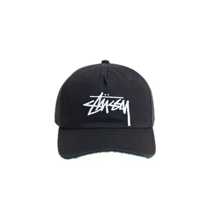 Stussy Big Stock Mid Depth Cap - Black