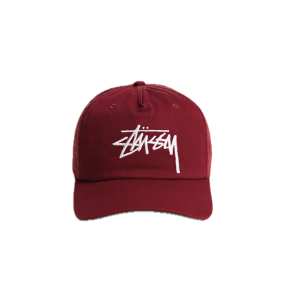 Stussy Big Stock Mid Depth Cap - Crimson