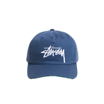 Stussy Big Stock Mid Depth Cap - Deep Blue