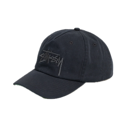 Stussy Big Stock Mid Depth Cap - Navy Eclipse