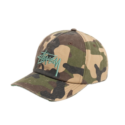 Stussy Big Stock Mid Depth Cap - Woodland Camo