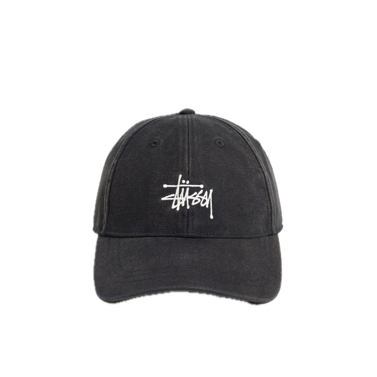 Stussy Low Pro Washed Basic Canvas Cap - Black