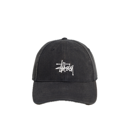 Stussy Low Pro Washed Basic Canvas Cap - Black
