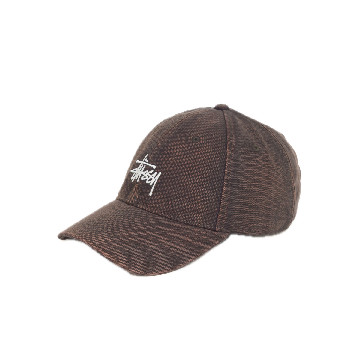 Stussy Low Pro Washed Basic Canvas Cap - Brown