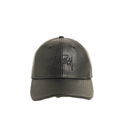 Stussy Low Pro Leather Strapback Cap - Black