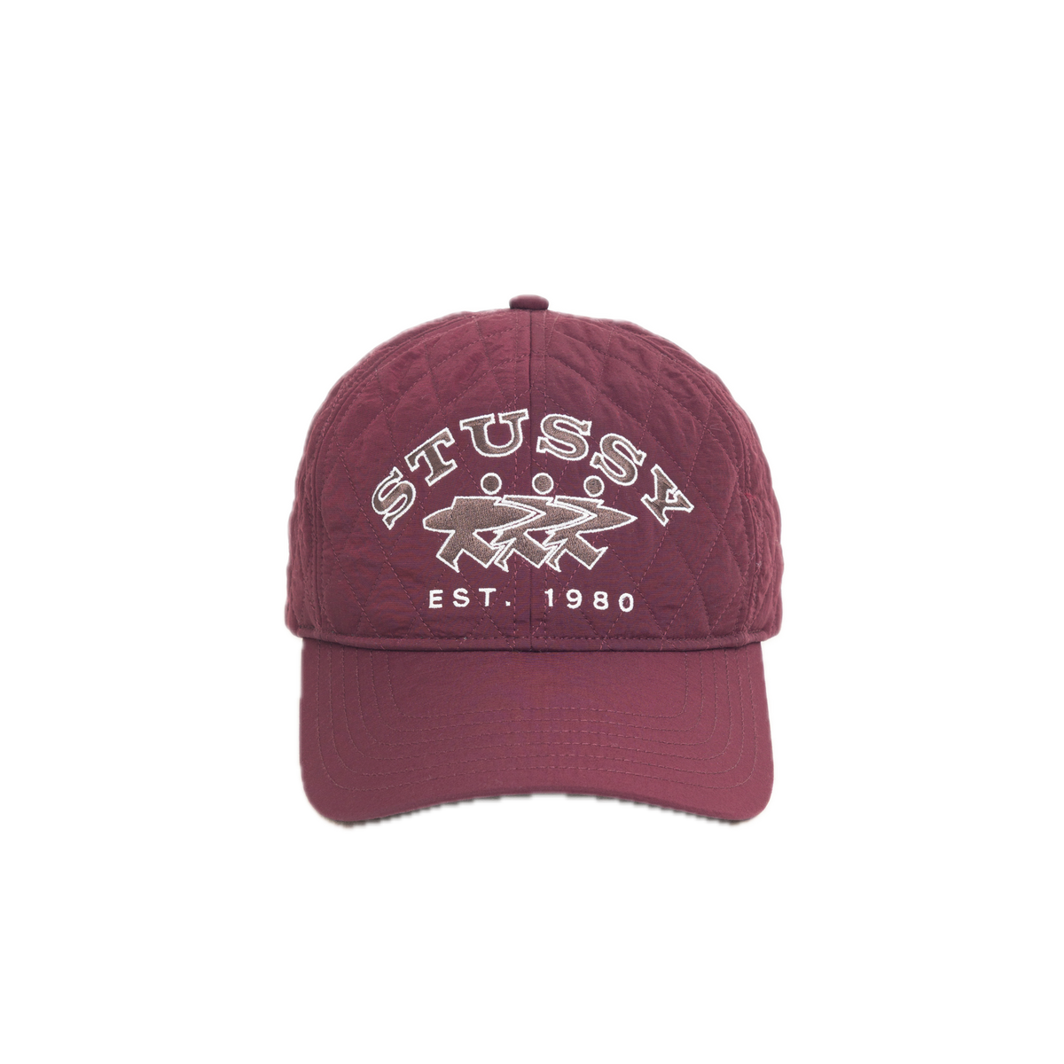 Stussy Mid Depth Quilted Surfwalk Cap - Wine