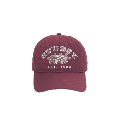 Stussy Mid Depth Quilted Surfwalk Cap - Wine