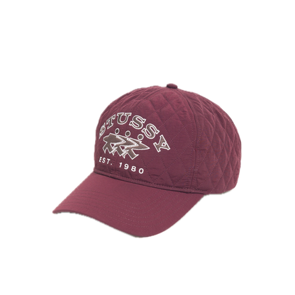 Stussy Mid Depth Quilted Surfwalk Cap - Wine