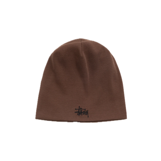 Stussy Jersey Cotton Skullcap - Brown