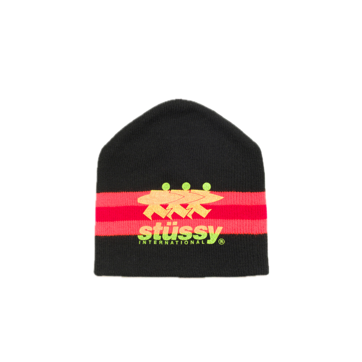 Stussy Stripe Ski Beanie - Black
