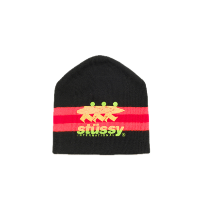 Stussy Stripe Ski Beanie - Black