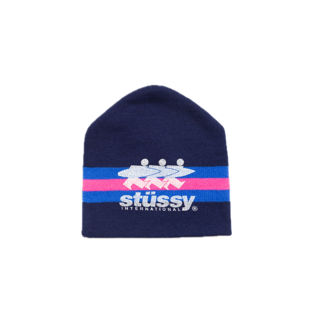 Stussy Stripe Ski Beanie - Navy