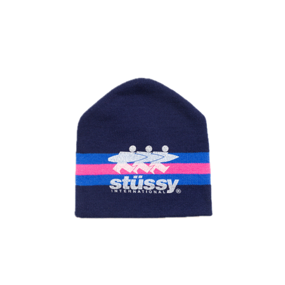 Stussy Stripe Ski Beanie - Navy