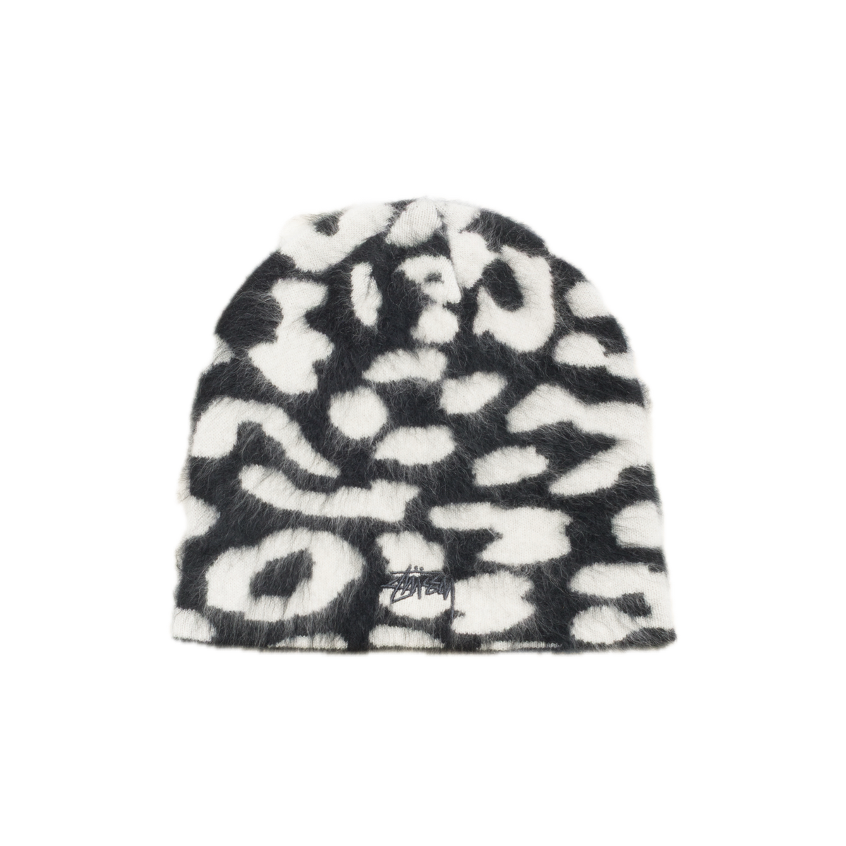 Stussy Cashmere Leopard Skullcap - Black