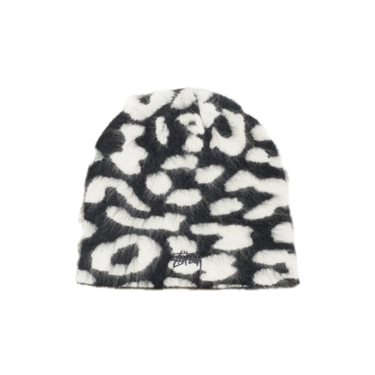 Stussy Cashmere Leopard Skullcap - Black