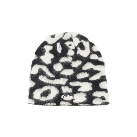 Stussy Cashmere Leopard Skullcap - Black