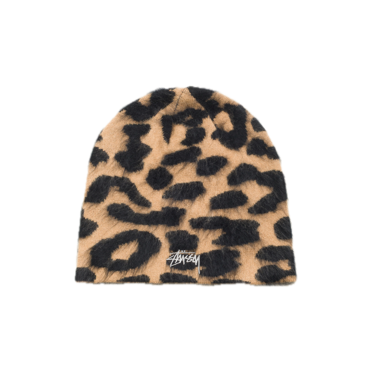 Stussy Cashmere Leopard Skullcap - Caramel