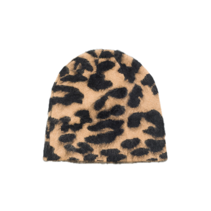 Stussy Cashmere Leopard Skullcap - Caramel