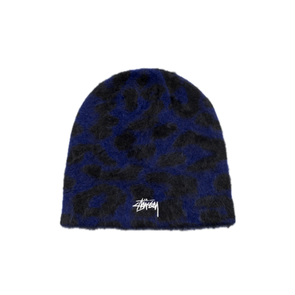 Stussy Cashmere Leopard Skullcap - Royal