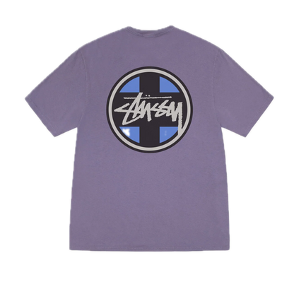 Stussy Cross Dot Pigment Dyed Tee - Grape