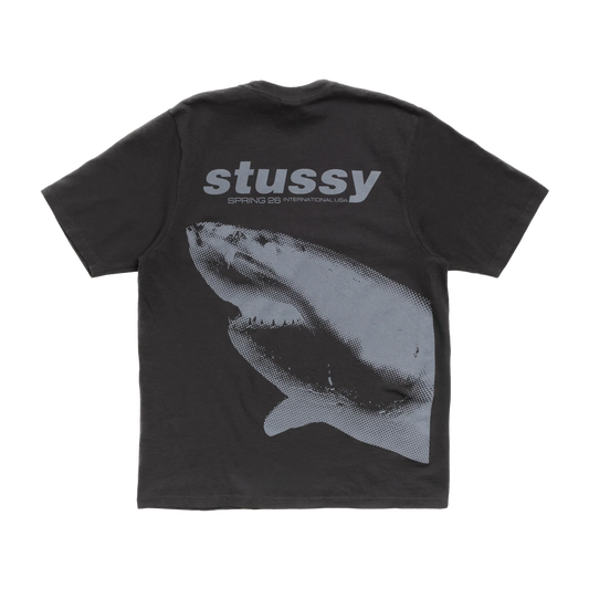 Stussy Shark Pigment Dyed Tee - Faded Black