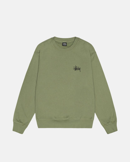 Stussy Basic Pigment Dyed Crewneck - Artichoke