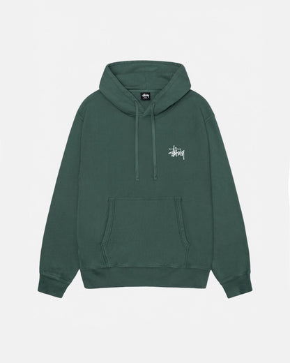 Stussy Basic Pigment Dyed Hoodie - Forest