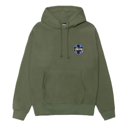 Stussy Cross Dot Hoodie - Olive