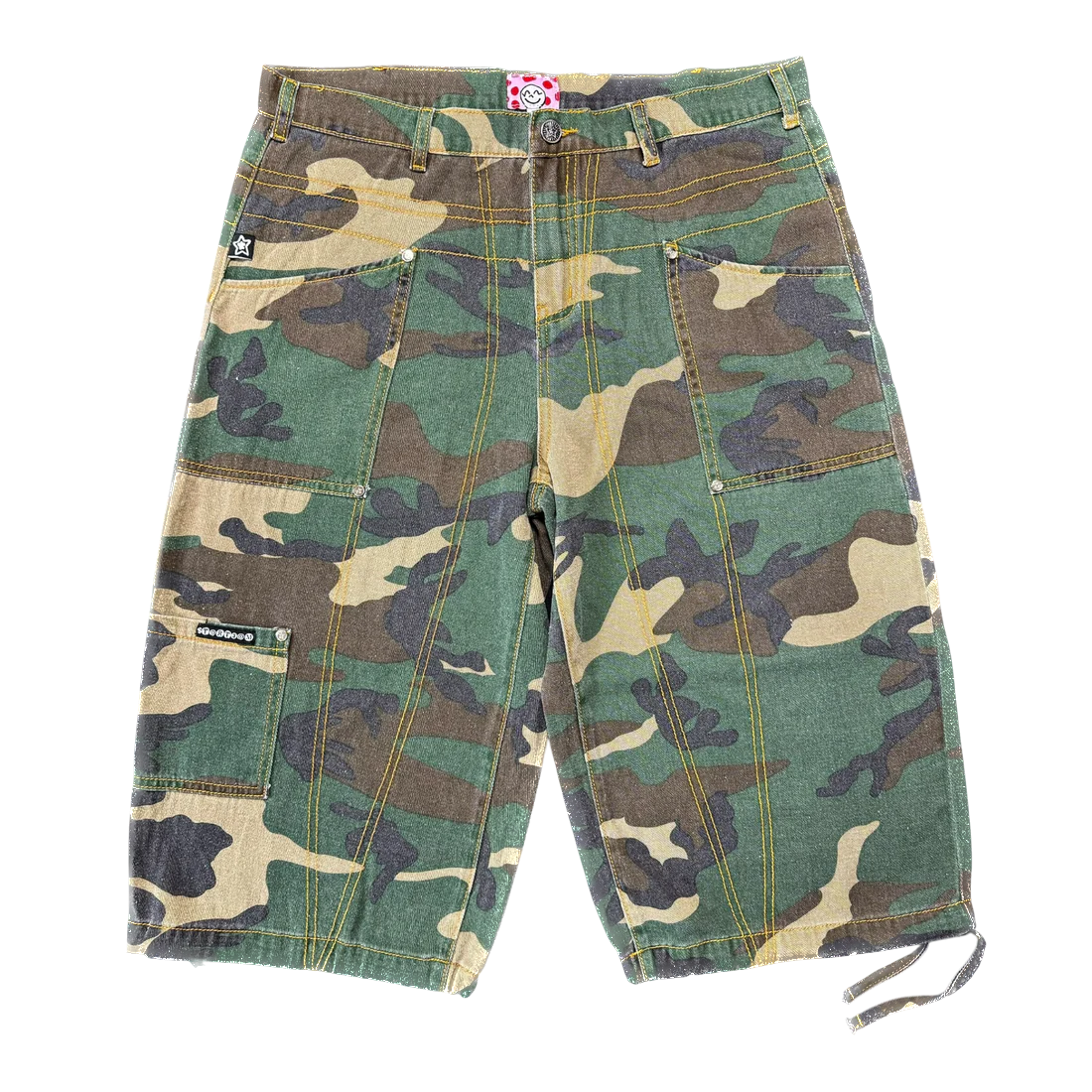 【Cest Nous】Star camouflage capri pants